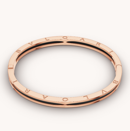 [Ornora Jewelry]ZERO 1 PINK GOLD WITH BLACK CERAMIC BRACELET