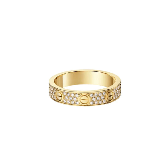 [Ornora Jewelry]LOVE RING 4.0MM DIAMOND PAVED