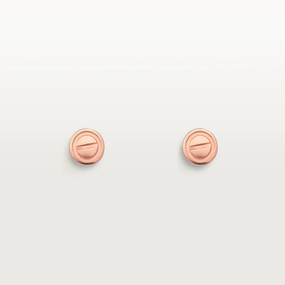 [Ornora Jewelry]LOVE EARRINGS PINK GOLD 10MM