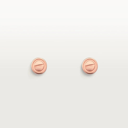 [Ornora Jewelry]LOVE EARRINGS PINK GOLD 10MM
