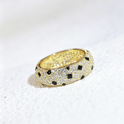 [Ornora Jewelry]PANTHERE SPOTTED FULL DIAMOND RING