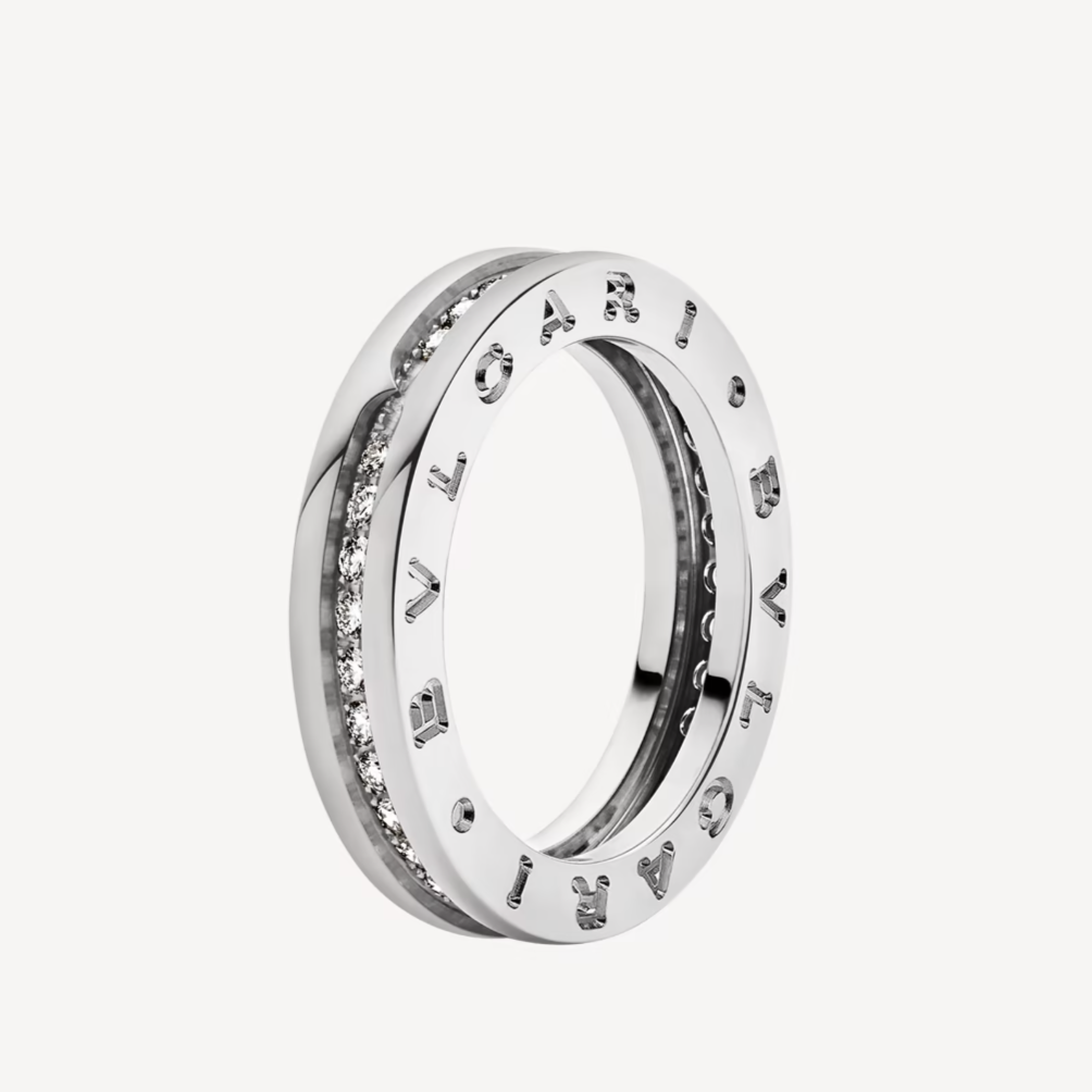 [Ornora Jewelry]ZERO 1 ONE-BAND PAVED DIAMONDS ON THE SPIRAL RING