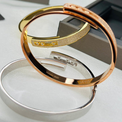 [Ornora Jewelry]Move Noa Rose Gold Pavé Diamond Bangle Bracelet