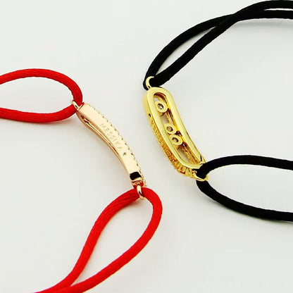 [Ornora Jewelry]MK Care(s) pink cord pavé bracelet