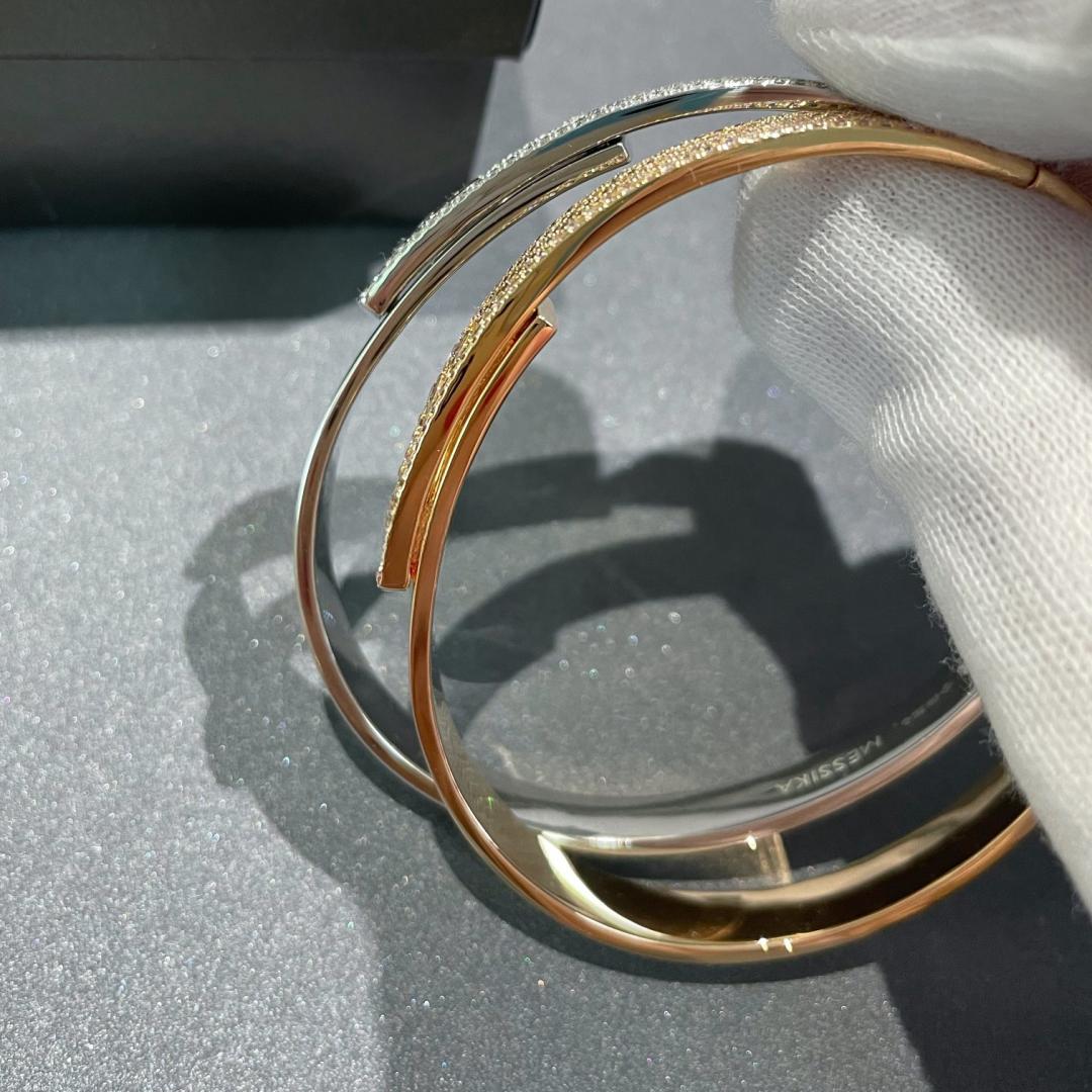 [Ornora Jewelry]Move Noa Rose Gold Pavé Diamond Bangle Bracelet