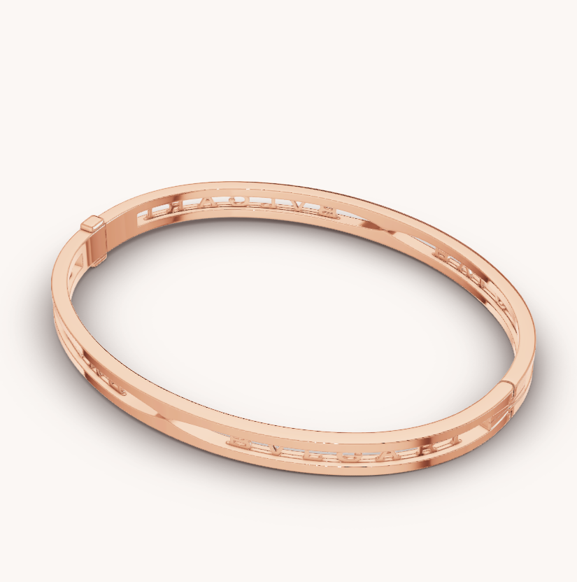 [Ornora Jewelry]ZERO 1 SPIRAL LOGO PINK GOLD BRACELET