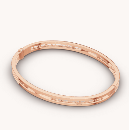 [Ornora Jewelry]ZERO 1 SPIRAL LOGO PINK GOLD BRACELET