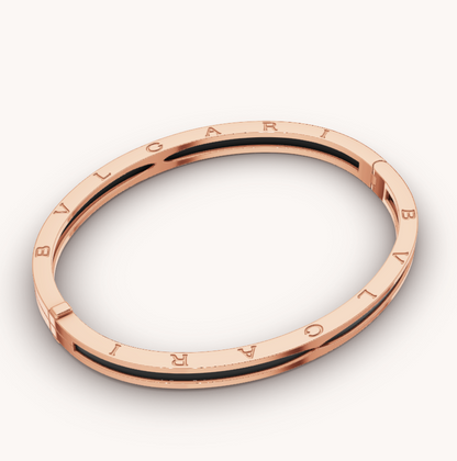 [Ornora Jewelry]ZERO 1 PINK GOLD WITH BLACK CERAMIC BRACELET