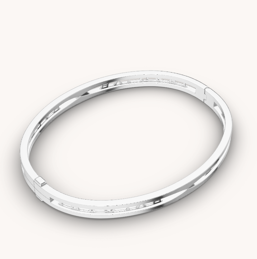 [Ornora Jewelry]ZERO 1 SPIRAL LOGO SILVER BRACELET