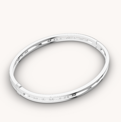 [Ornora Jewelry]ZERO 1 SPIRAL LOGO SILVER BRACELET