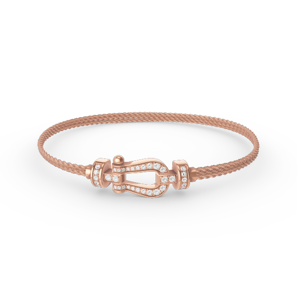 [Ornora Jewelry]FORCE SMALL HORSESHOE  DIAMOND CHAIN ROPE BRACELET