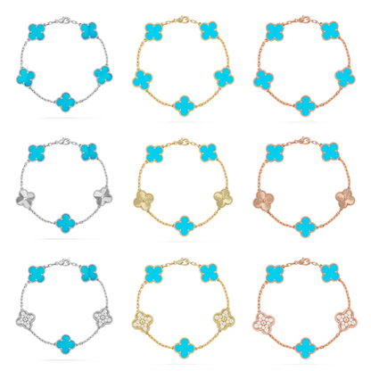 [Ornora Jewelry] CLOVER 5 MOTIF TURQUOISE BRACELET COLLECTION