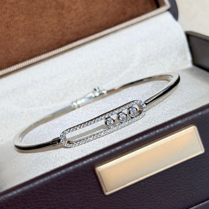 [Ornora Jewelry]Move Pavé Diamond Bangle Bracelet M