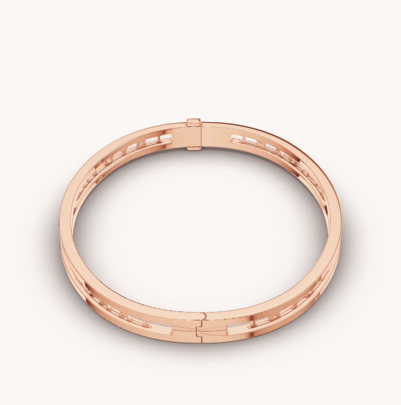 [Ornora Jewelry]ZERO 1 SPIRAL LOGO PINK GOLD BRACELET