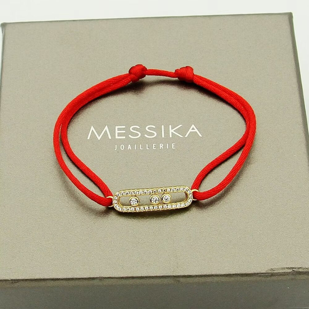 [Ornora Jewelry]MK Care(s) pink cord pavé bracelet