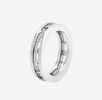 [Ornora Jewelry]ZERO 1 ONE-BAND WITH OPENWORK LOGO SPIRAL RING