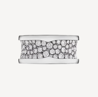 [Ornora Jewelry]ZERO 1 WITH PAVED DIAMONDS ON THE SPIRAL RING