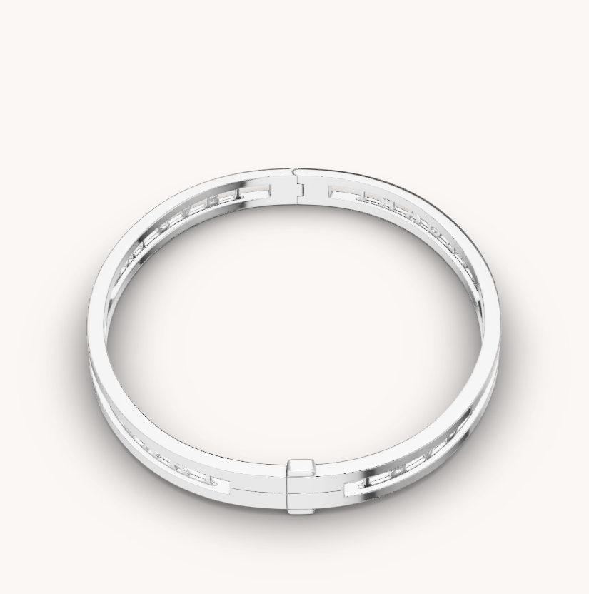 [Ornora Jewelry]ZERO 1 SPIRAL LOGO SILVER BRACELET