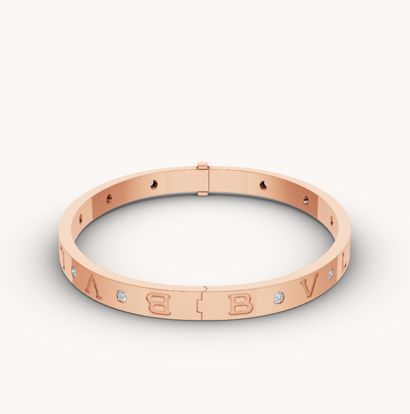 [Ornora Jewelry]ZERO 1 PINK GOLD 12 DIAMONDS BRACELET
