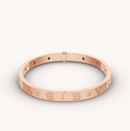[Ornora Jewelry]ZERO 1 PINK GOLD 12 DIAMONDS BRACELET