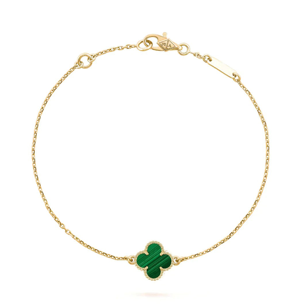 [Ornora Jewelry]CLOVER BRACELET MALACHITE 1 MOTIF