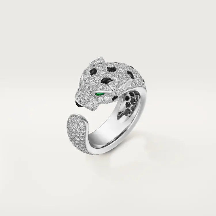 [Ornora Jewelry]PANTHERE SPOTTED FULL DIAMOND MEDIUM RING