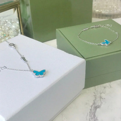 [Ornora Jewelry]BUTTERFLY TURQUOISE BUTTERFLY BRACELET SILVER