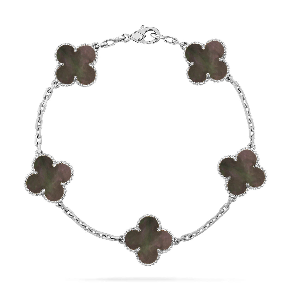 [Ornora Jewelry] CLOVER 5 MOTIF GRAY MOP BRACELET COLLECTION