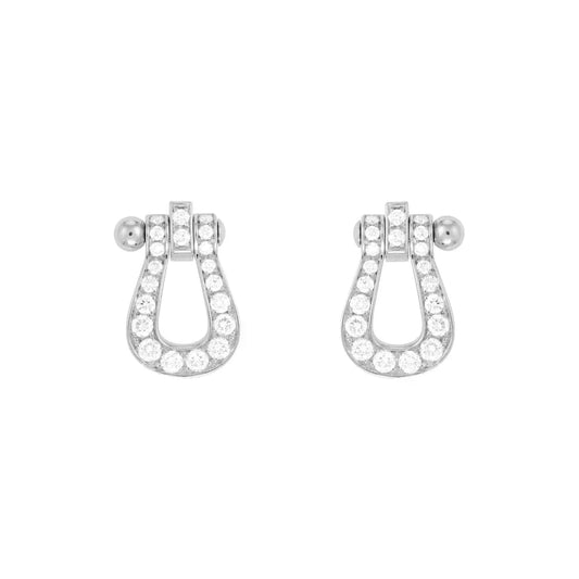 [Ornora Jewelry]FORCE 10 FULL DIAMOND STUD EARRINGS MINI MODEL