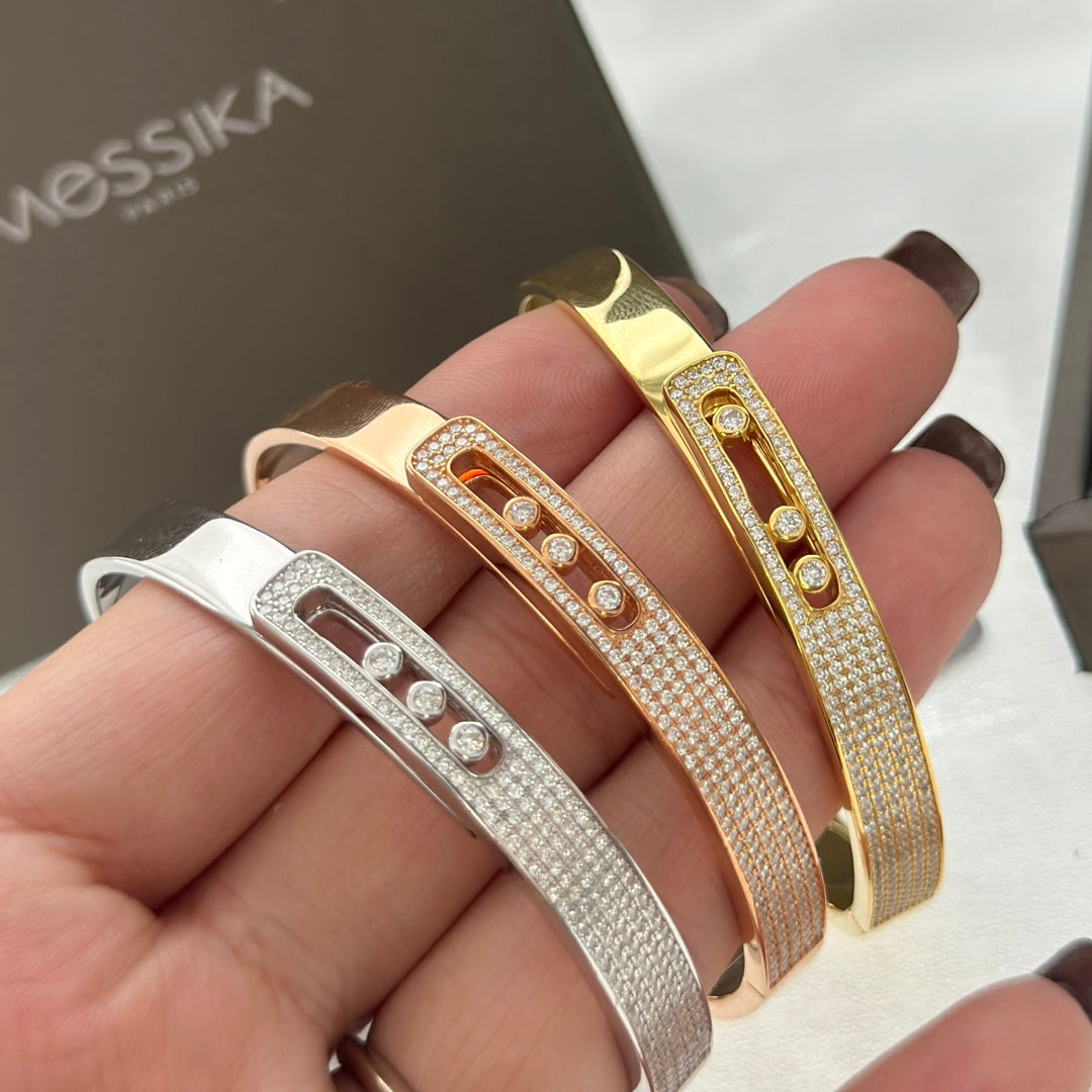 [Ornora Jewelry]Move Noa Rose Gold Pavé Diamond Bangle Bracelet