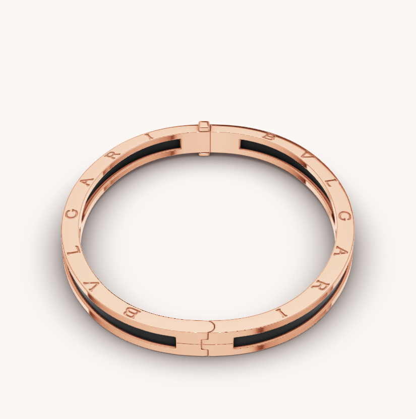 [Ornora Jewelry]ZERO 1 PINK GOLD WITH BLACK CERAMIC BRACELET