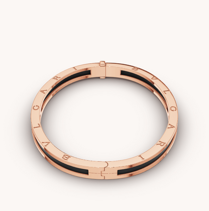 [Ornora Jewelry]ZERO 1 PINK GOLD WITH BLACK CERAMIC BRACELET