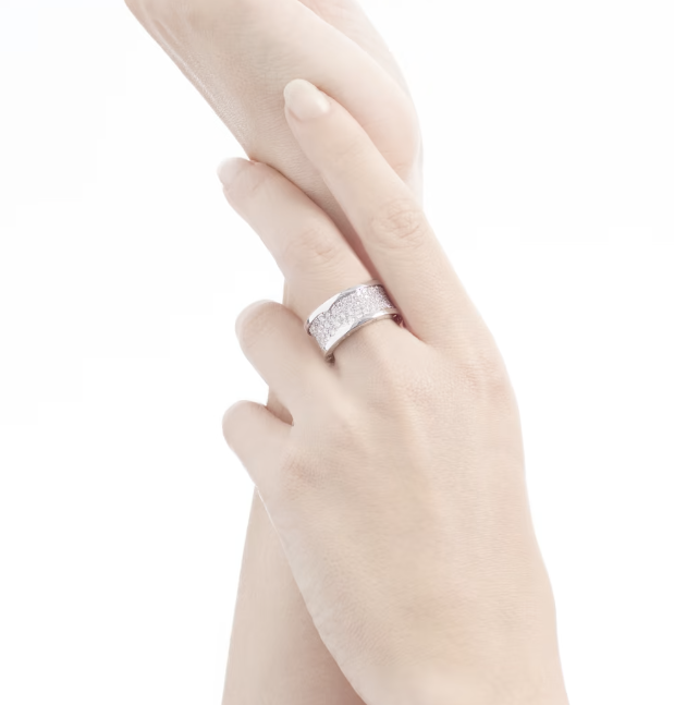[Ornora Jewelry]ZERO 1 WITH PAVED DIAMONDS ON THE SPIRAL RING