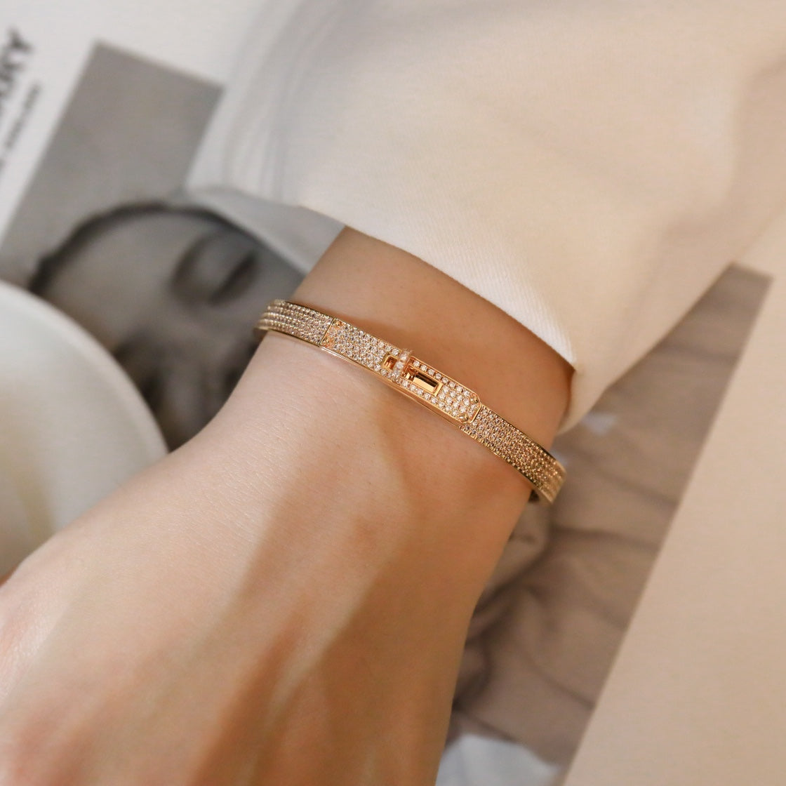 [Ornora Jewelry]KELLY BRACELET DIAMOND PAVED
