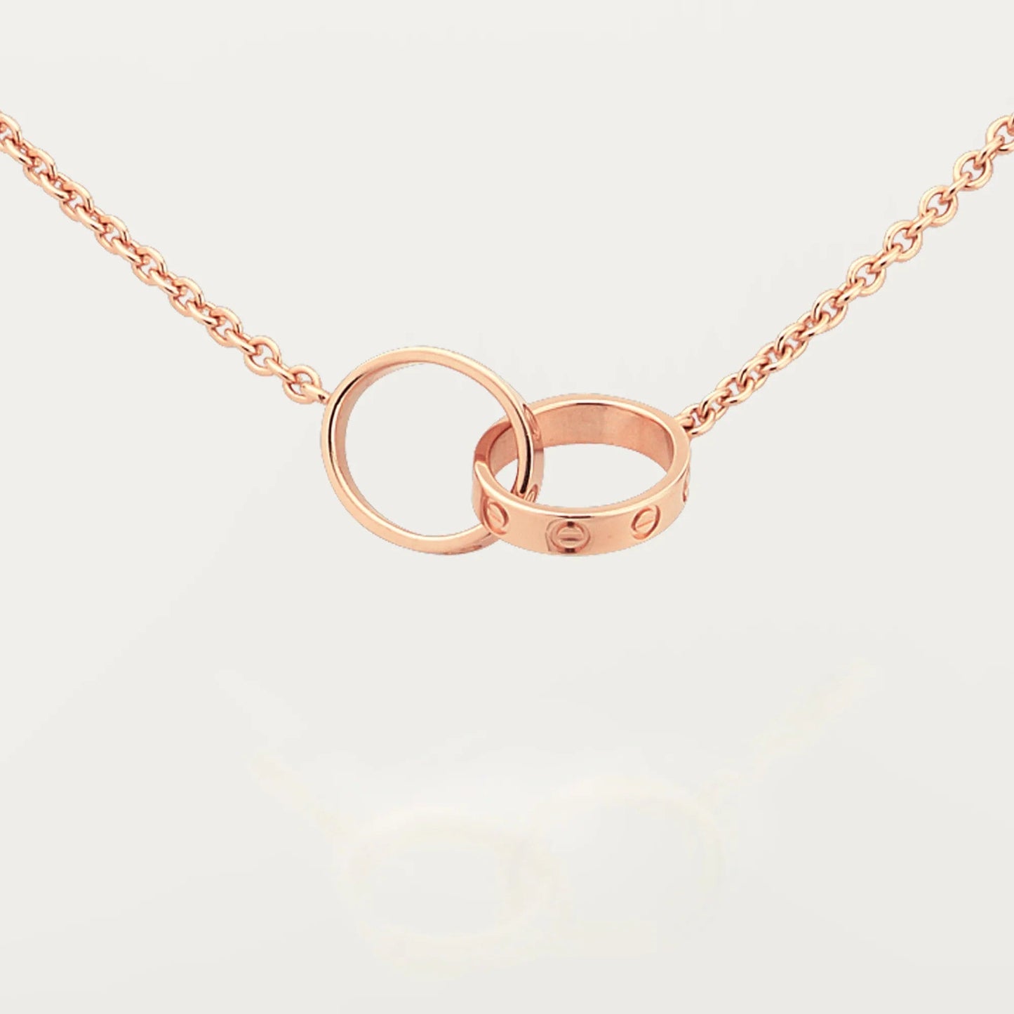 [Ornora Jewelry]LOVE DOUBLE RING NECKLACE