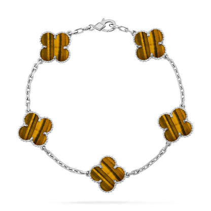 [Ornora Jewelry] CLOVER 5 MOTIFS TIGER EYE BRACELET COLLECTION