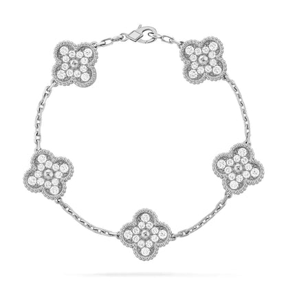 [Star  Jewelry] CLOVER 5 MOTIF FULL DIAMOND BRACELET COLLECTION