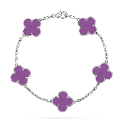 [Ornora Jewelry] CLOVER 5 MOTIF VIOLET BRACELET COLLECTION