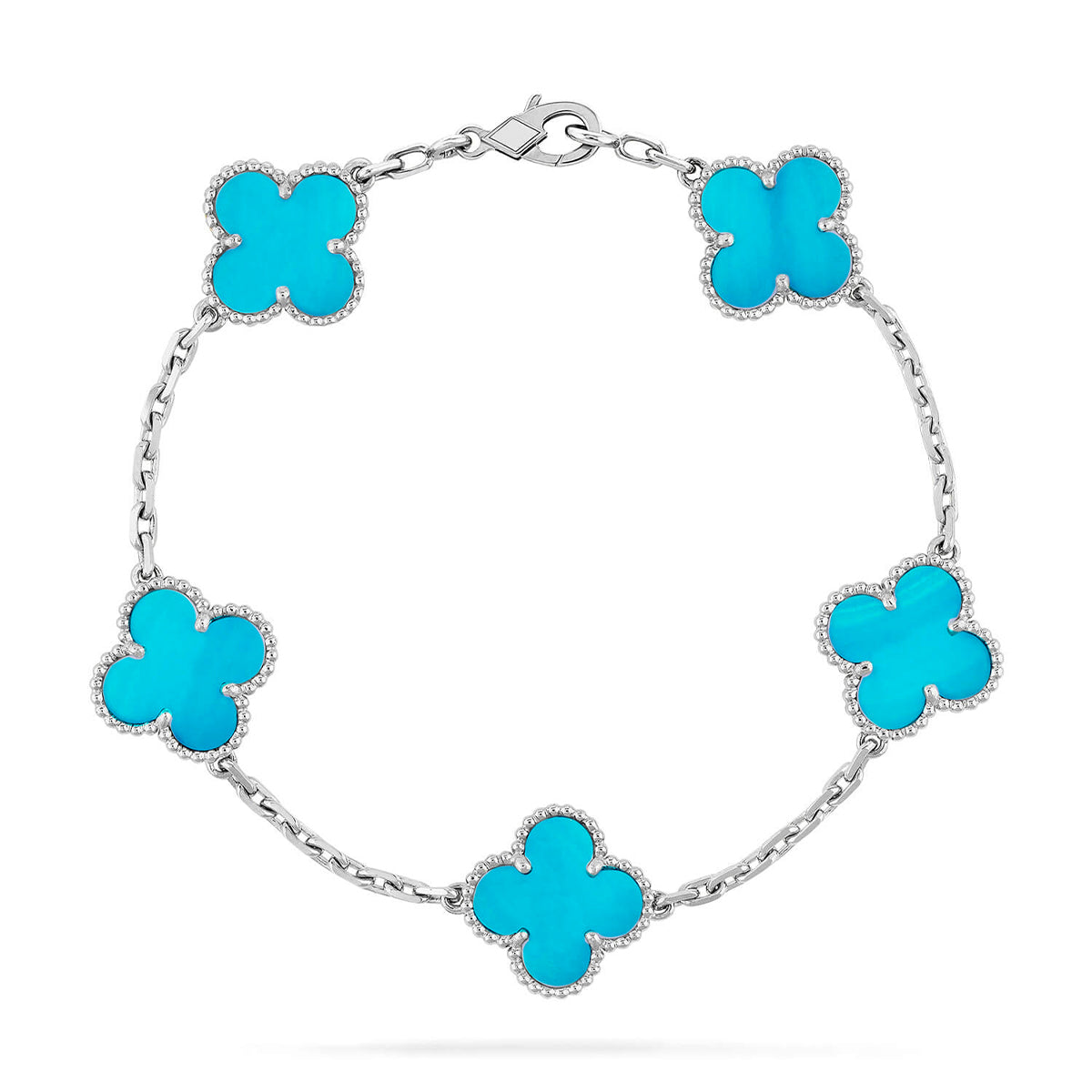 [Ornora Jewelry] CLOVER 5 MOTIF TURQUOISE BRACELET COLLECTION