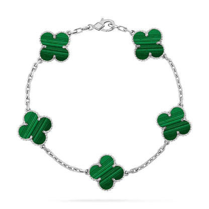 [Ornora Jewelry] CLOVER 5 MOTIF MALACHITE BRACELET COLLECTION