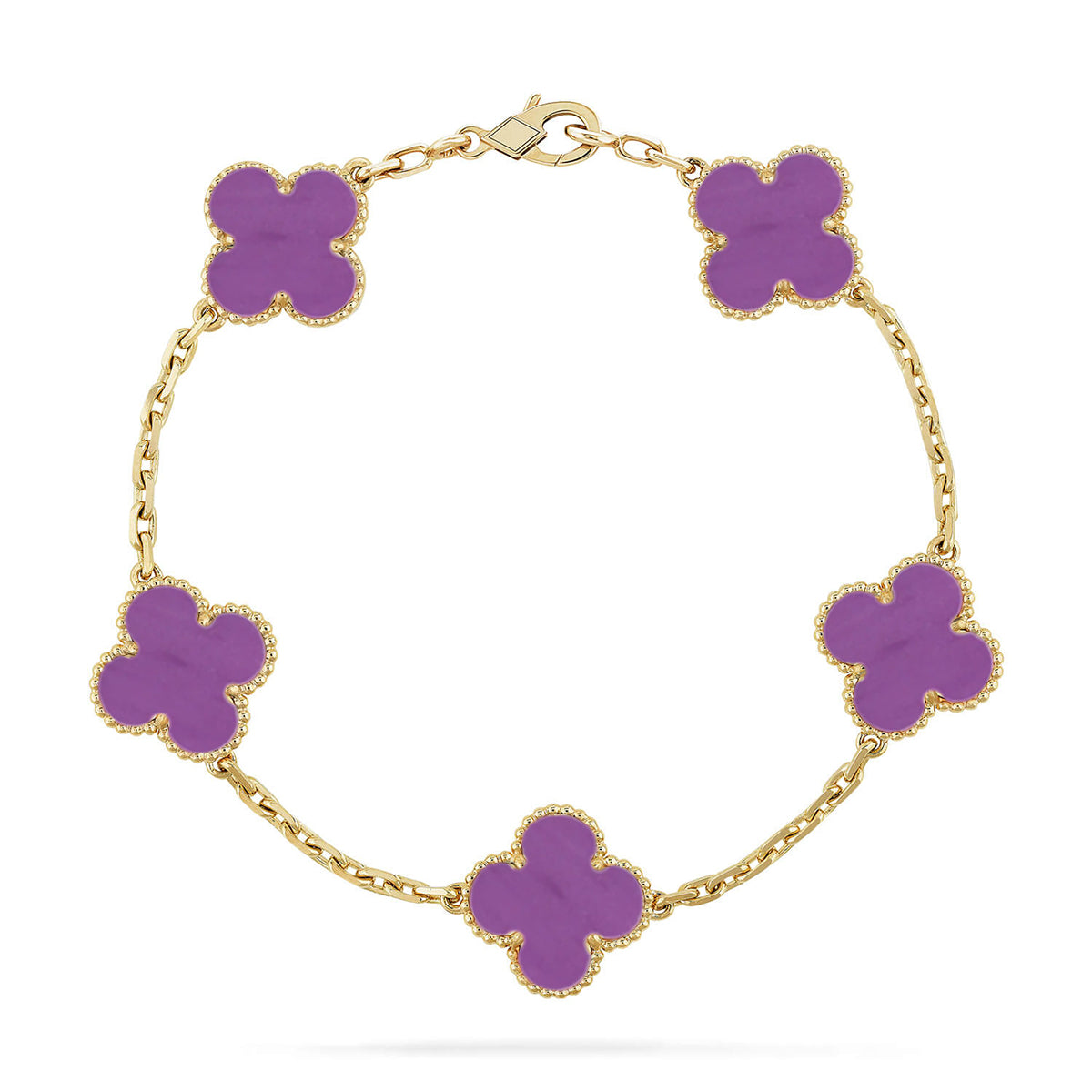 [Ornora Jewelry] CLOVER 5 MOTIF VIOLET BRACELET COLLECTION