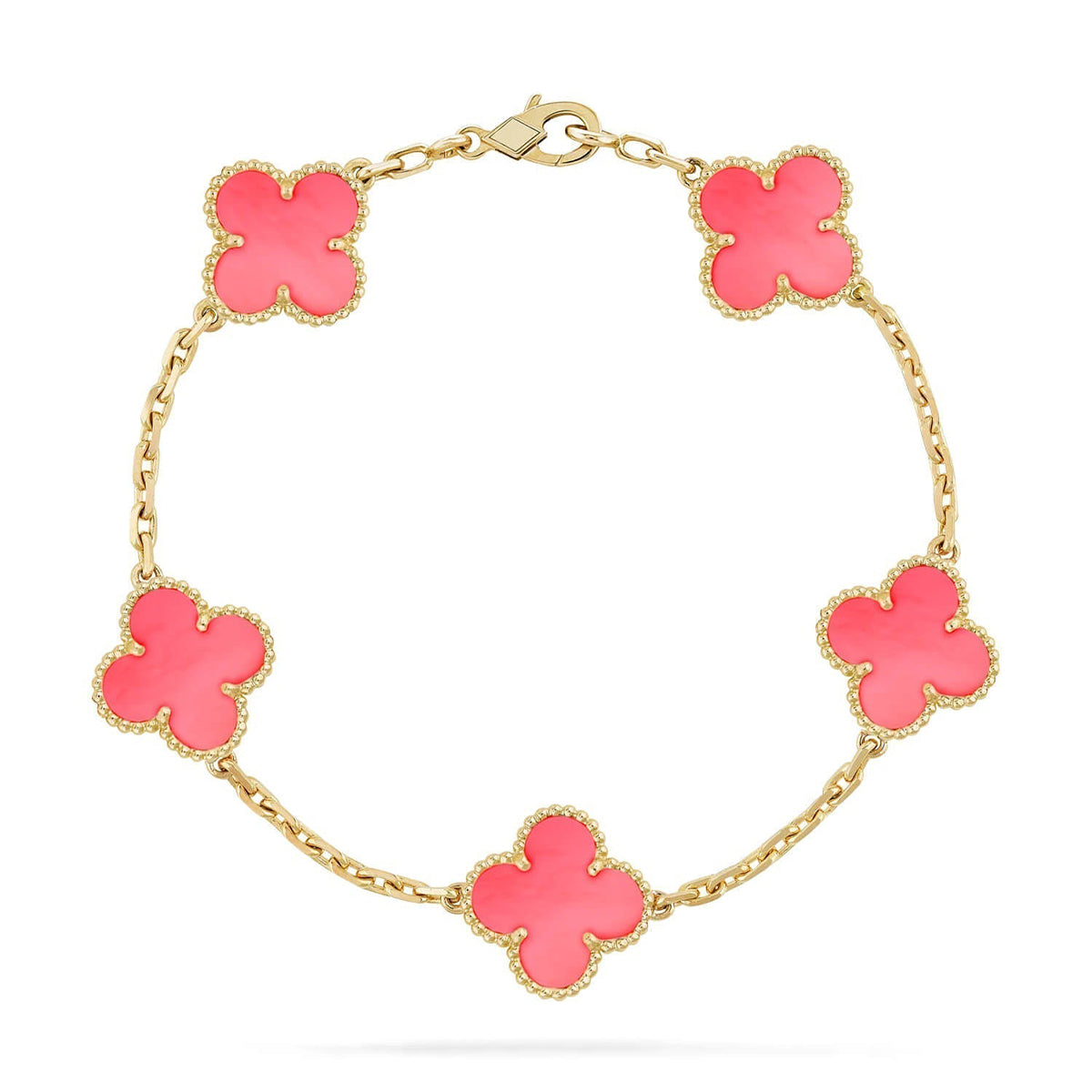 [Ornora Jewelry] CLOVER 5 MOTIFS  PINK MOP BRACELET COLLECTION