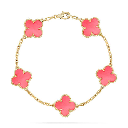 [Ornora Jewelry] CLOVER 5 MOTIFS  PINK MOP BRACELET COLLECTION