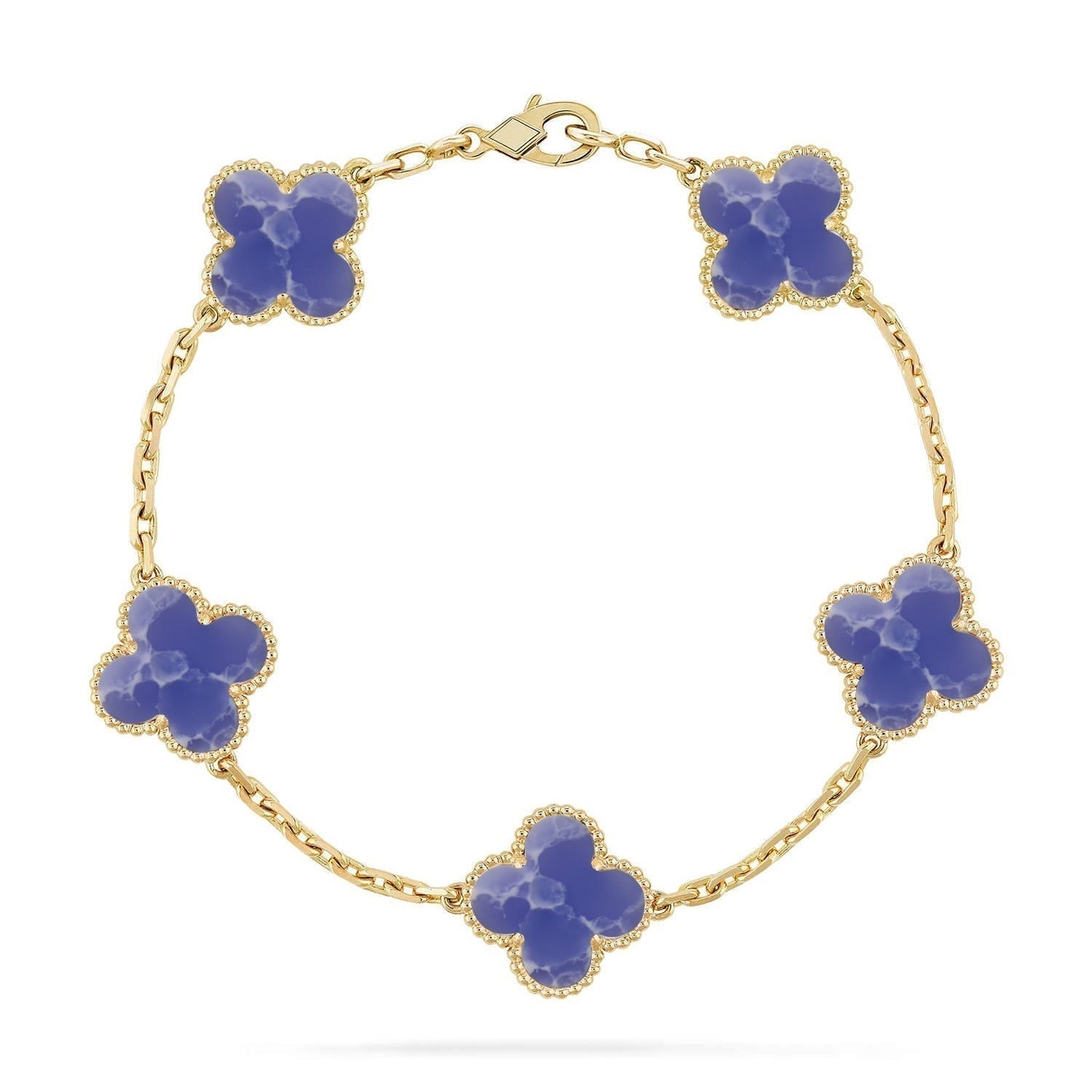 [Ornora Jewelry]CLOVER 5 MOTIF BLUE VEINS BRACELET COLLECTION