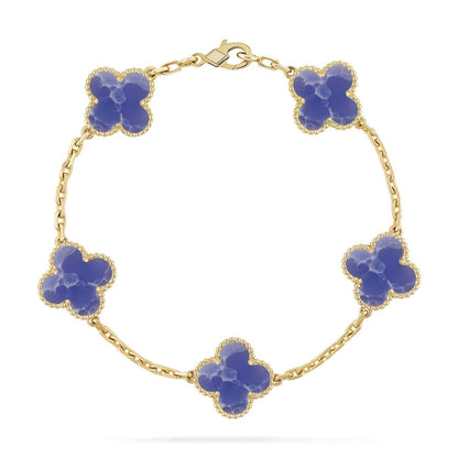 [Ornora Jewelry]CLOVER 5 MOTIF BLUE VEINS BRACELET COLLECTION