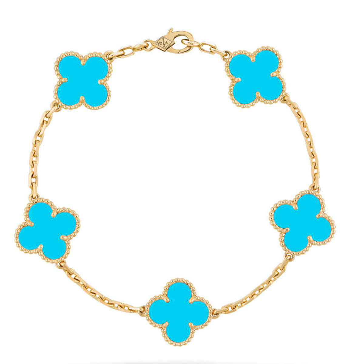 [Ornora Jewelry] CLOVER 5 MOTIF TURQUOISE BRACELET COLLECTION