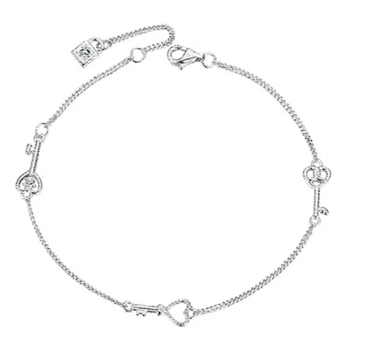 Platinum Key Bracelet