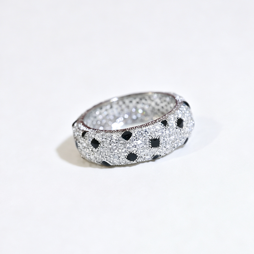 [Ornora Jewelry]PANTHERE SPOTTED FULL DIAMOND RING