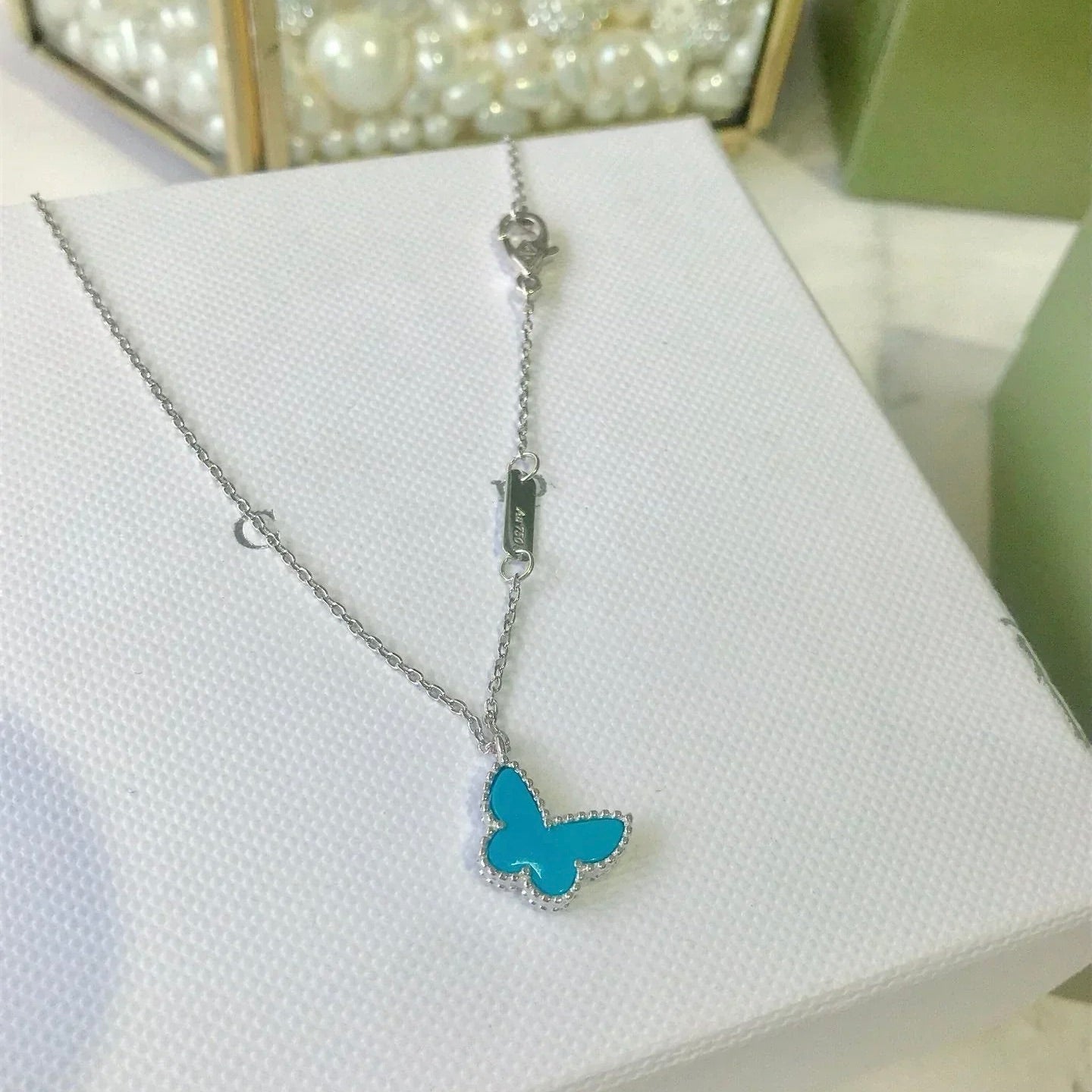 [Ornora Jewelry]BUTTERFLY TURQUOISE BUTTERFLY BRACELET SILVER