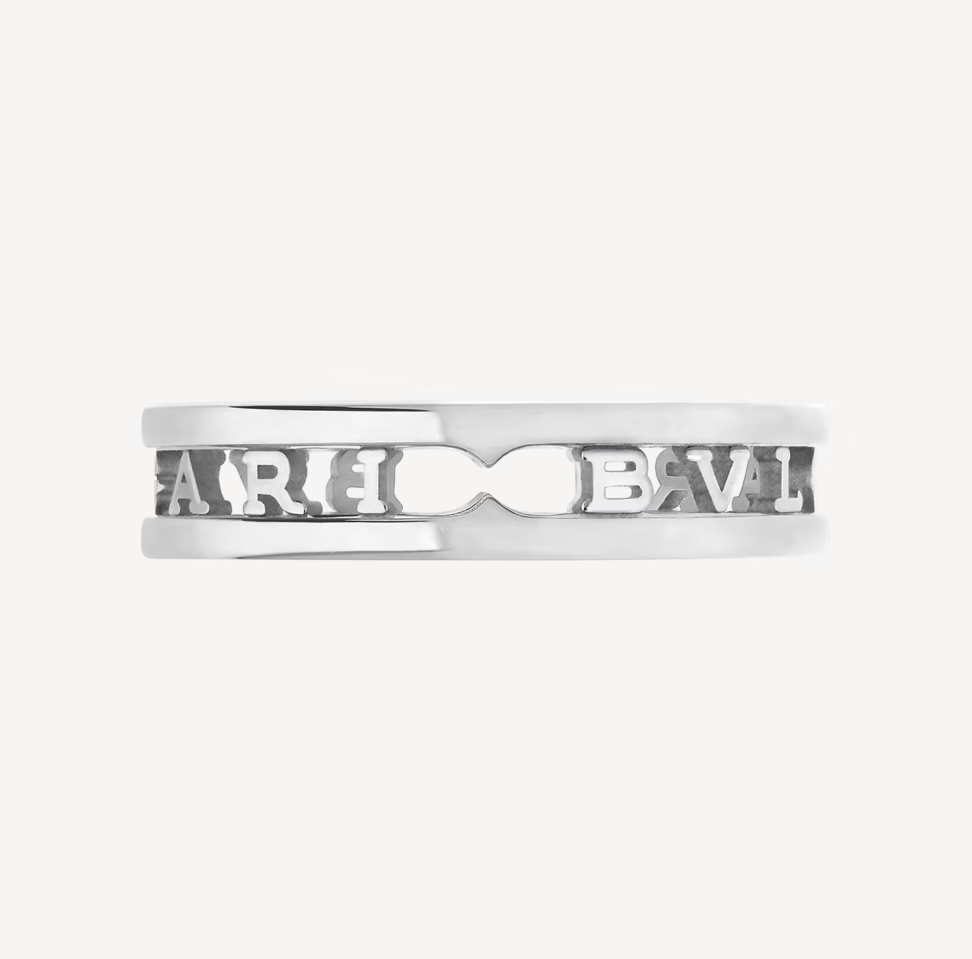 [Ornora Jewelry]ZERO 1 ONE-BAND WITH OPENWORK LOGO SPIRAL RING
